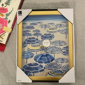 NWT - Paper Source 11 x 14 framed “Umbrellas” print
